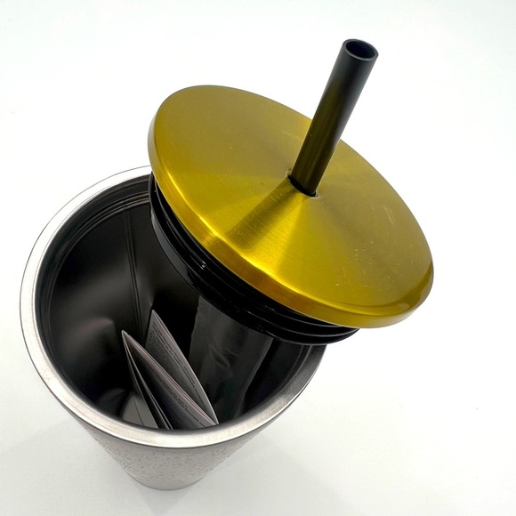 New Starbucks Stainless Steel Europe 50th Anniversary Cold Cup Tumblr Black 16oz - Picture 6 of 6